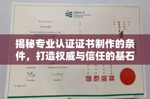 玉树揭秘专业认证证书制作的条件，打造权威与信任的基石